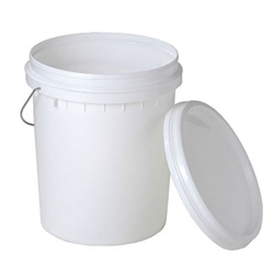 5 Gallon Open-Head UN Rated Poly / Plastic Pail, Bucket with Lids